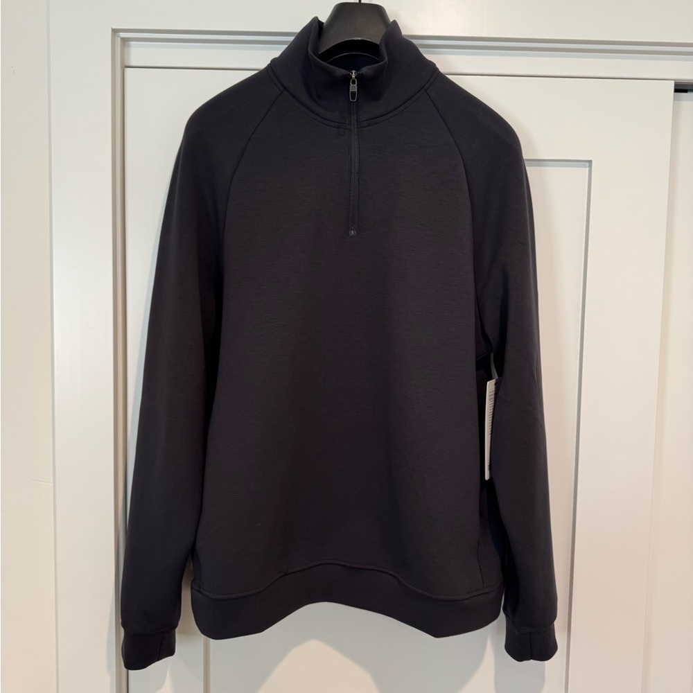 Lululemon Smooth Spacer Quarter Zip Black Size Large. Only outside tag.